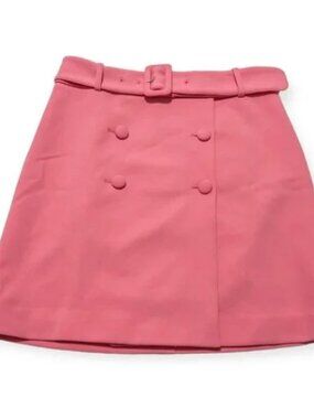 NWT Boden Belted Wrap Mod A-Line Skirt Barbie Pink Size US 14